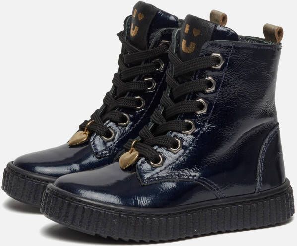 Muyters veterboots blauw Leer