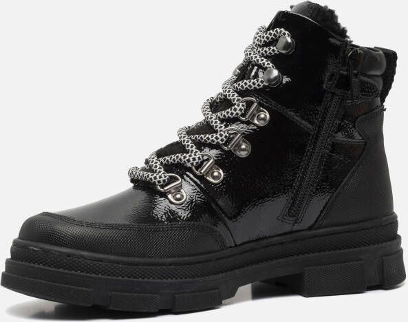 Muyters Veterboots zwart Lakleer Dames