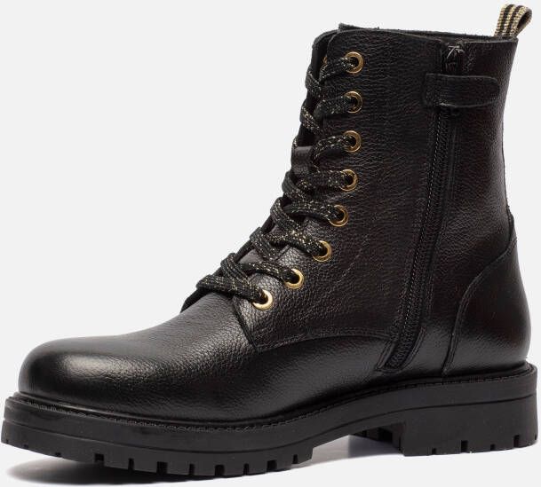 Muyters Veterboots Zwart Leer 042610 Dames