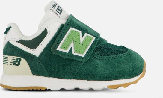 New Balance 574 sneakers donkergroen lichtgroen wit Jongens Meisjes Suede 18 5