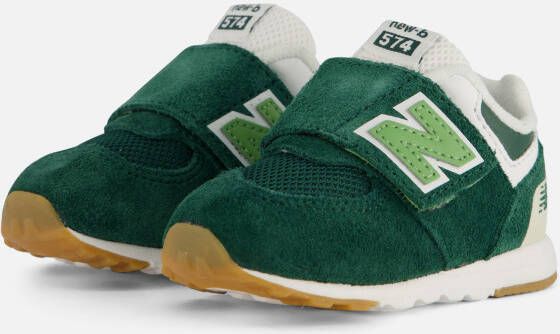 New Balance 574 sneakers donkergroen lichtgroen wit Jongens Meisjes Suede 23 5