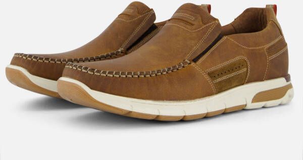 Outfielder Instappers cognac Nubuck