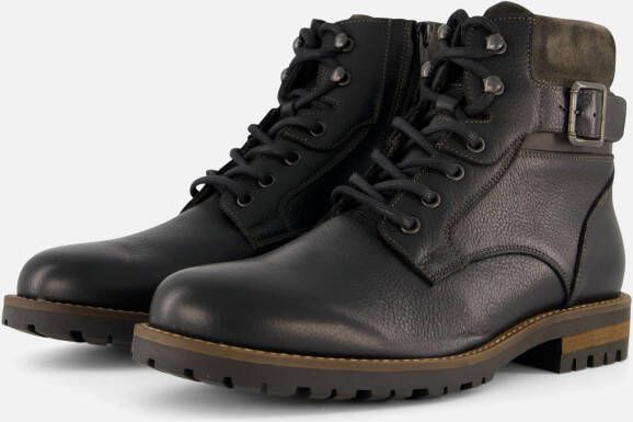 Outfielder Veterboots zwart Leer