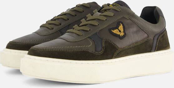 PME Legend Stoutman Sneakers groen Leer