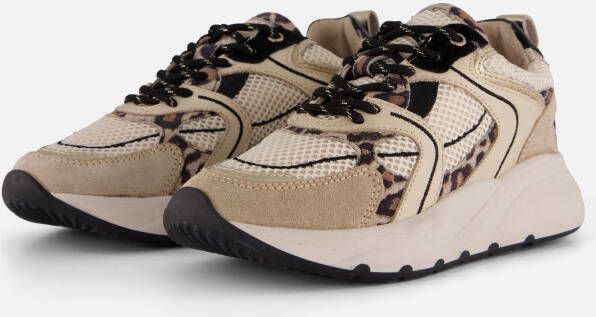 PS Poelman Sneakers beige Leer Dames