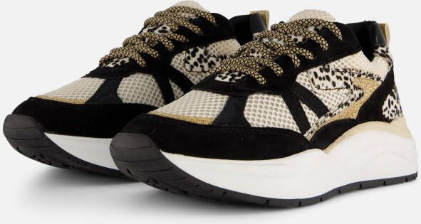 PS Poelman Sneakers zwart Textiel Dames