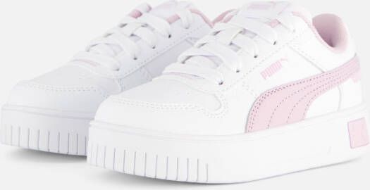 Puma Carina Street leren sneakers wit lila Meisjes Leer Meerkleurig 31 - Foto 2