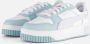 Puma Carina Street leren sneakers wit lichtblauw lichtgrijs Meisjes Leer 35.5 - Thumbnail 8