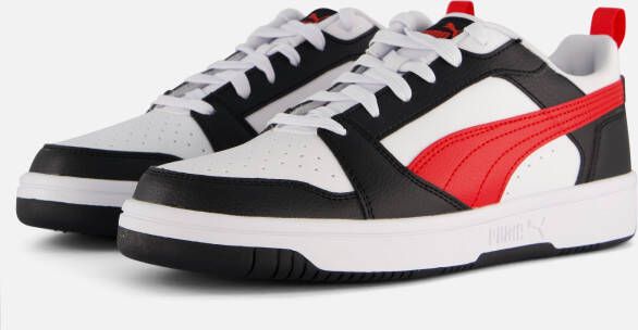 Puma Rebound v6 Low Sneakers wit Imitatieleer