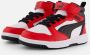 Puma Rebound v6 Mid V6 Mid sneakers wit zwart rood Imitatieleer 34 - Thumbnail 4