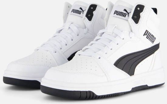 Puma Rebound v6 Mid Sneakers wit Leer