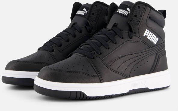 Puma Rebound V6 Mid sneaker zwart wit Imitatieleer 38 Sneakers