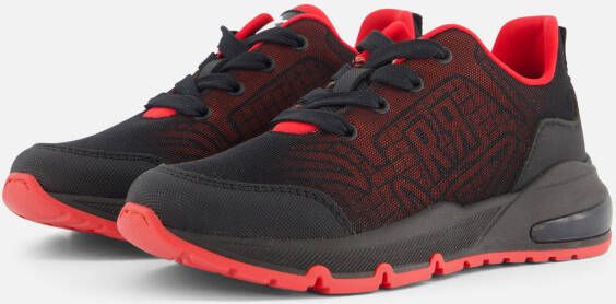 Red-Rag Low Cut Sneakers rood Textiel