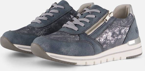 Remonte Blauwe Sneaker met Metallic Accenten Blue Heren