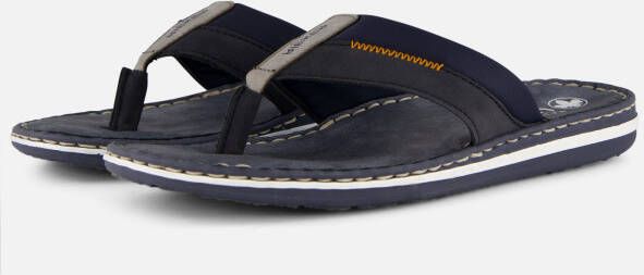 Rieker Dollaro Slippers blauw Leer