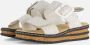 Rieker Witte Speelse Sandaal met Klittenbandsluiting White Dames - Thumbnail 2