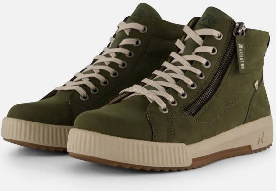 Rieker Evolution Veterboots groen Nubuck