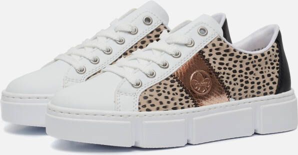 Rieker Print Sneakers wit Synthetisch