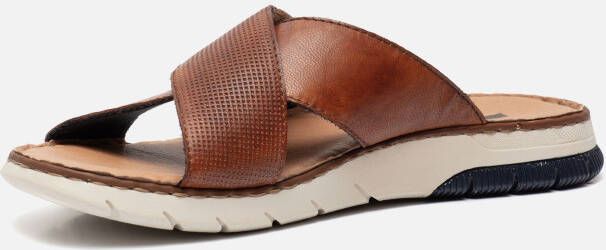 Rieker Slippers cognac Imitatieleer