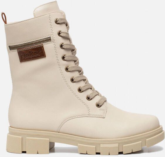 Rieker Veterboots beige Synthetisch 172208