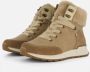 Rieker Warm Gevoerde Leren Veterschoenen Beige Dames - Thumbnail 1