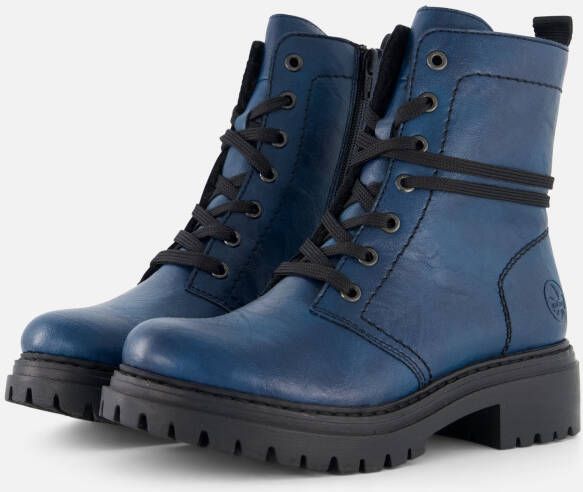 Rieker Veterboots blauw Synthetisch