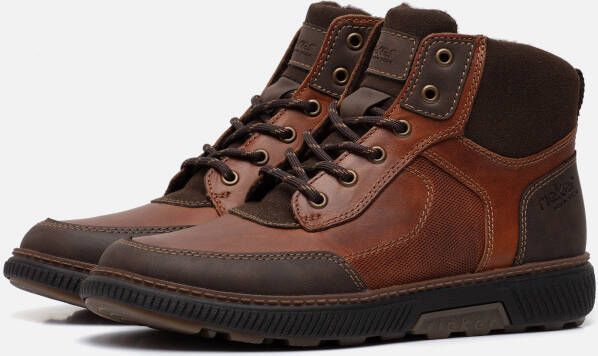 Rieker Veterboots cognac Leer