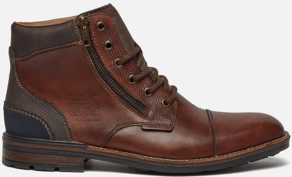 Rieker Veterboots cognac Leer