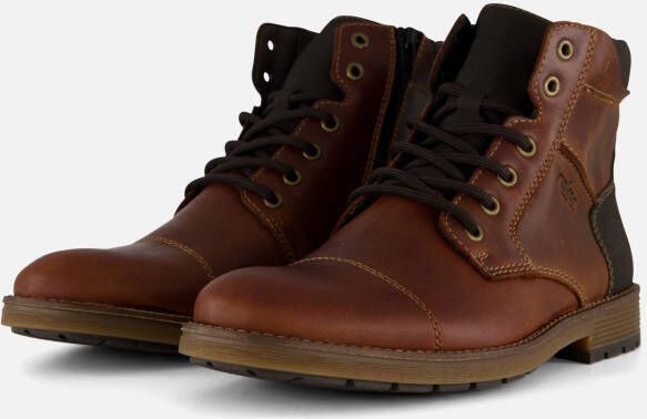 Rieker Veterboots cognac Leer