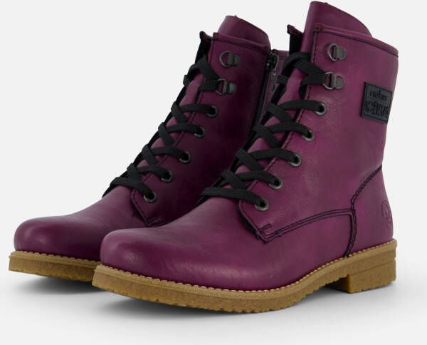 Rieker Paarse Veterboot voor Dames Purple Dames