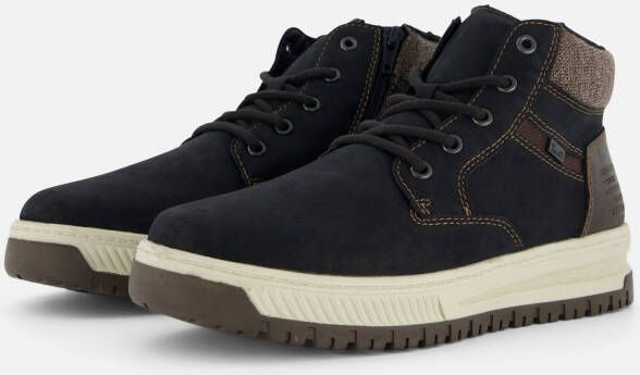 Rieker Veterboots zwart Nubuck