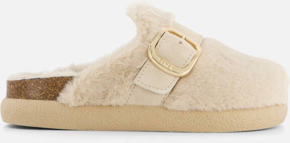 Scholl Pantoffels beige Imitatiebont Dames