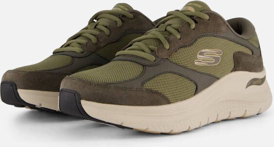 Skechers Arch Fit 2.0 The Keep Heren Sneakers Olijfgroen