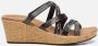 Skechers Beverlee Tiger Posse sandalen met sleehak zwart Dames - Thumbnail 1