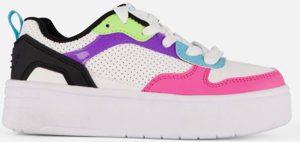 Skechers Court High Classic Crush Unisex Sneakers Wit Zwart Multicolour