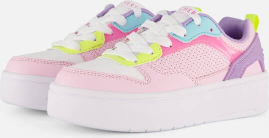 Skechers Court High Classic Crush Sneakers Roze Multicolour