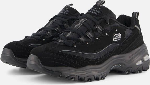 Skechers D Lites Biggest Fan 11930-BBK Vrouwen Zwart Sneakers