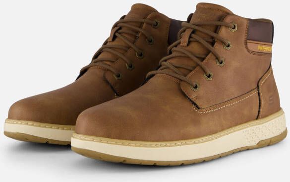 Skechers Garlan Veterschoenen bruin Synthetisch