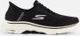 Skechers Go Walk 7 Free Hand 2 Heren Instappers Zwart Wit - Thumbnail 2