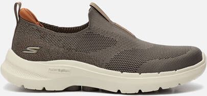 Skechers Go Walk instappers taupe Textiel Heren