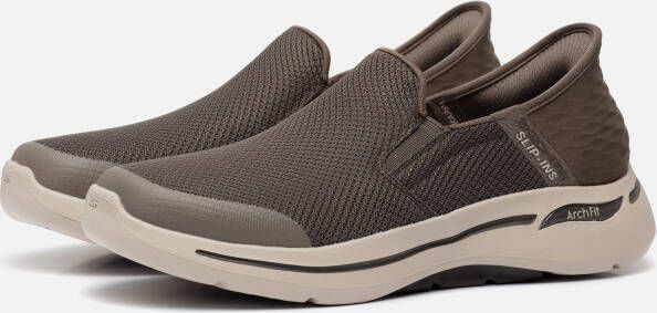 Skechers Slip-ins Go Walk Arch Fit heren instapschoen Taupe