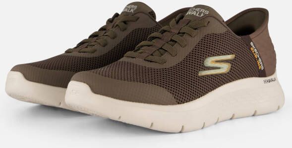 Skechers Go Walk Flex Hands Up Heren Instappers Bruin