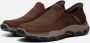 Skechers Bruin Leren Textiel Instapper met Comfortabel Voetbed Bruin Heren - Thumbnail 2