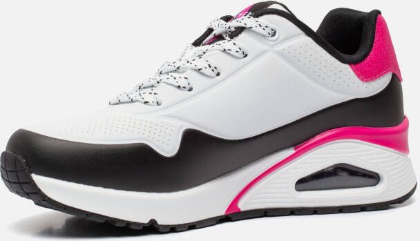 Skechers Uno Stand on Air wit zwart sneakers dames (155593 WNPK)