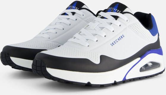 Skechers Uno Timeline wit blauw sneakers heren (232347 WBL)