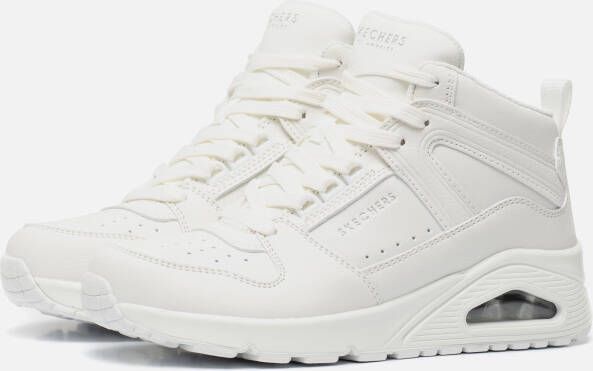 Skechers Klassieke Uno Veterschoen met Air-Cooled Memory Foam Wit Dames