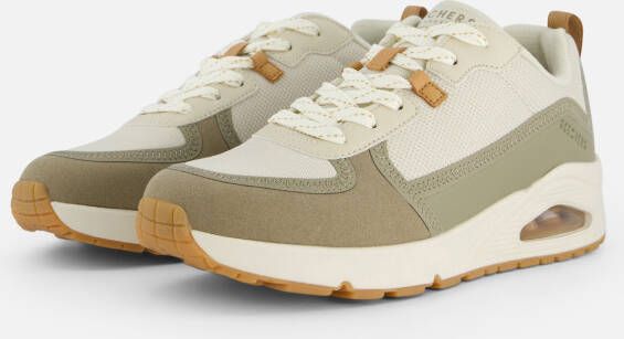 Skechers Uno Layover Sneakers beige Textiel