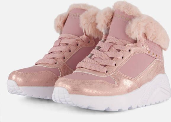 Skechers uno lite comfurt collar veterboots roze