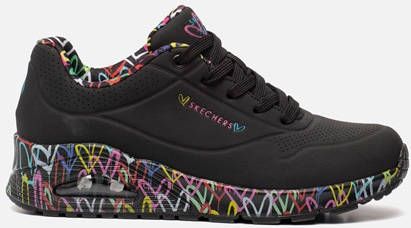 Skechers Uno Loving Love sneakers zwart