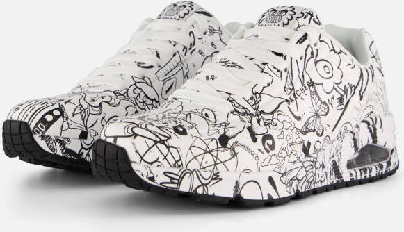 Skechers Uno-Process Sketch Sneakers wit